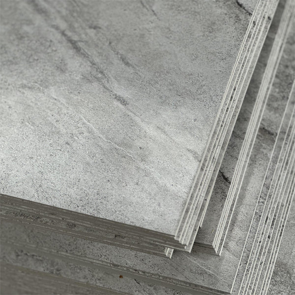 ARIO Duschrückwand grau Wandverkleidung Wandpaneel in Marmor-Optik Stärke BxH 60x260 cm Stärke 3 mm - WITEN&NOCK