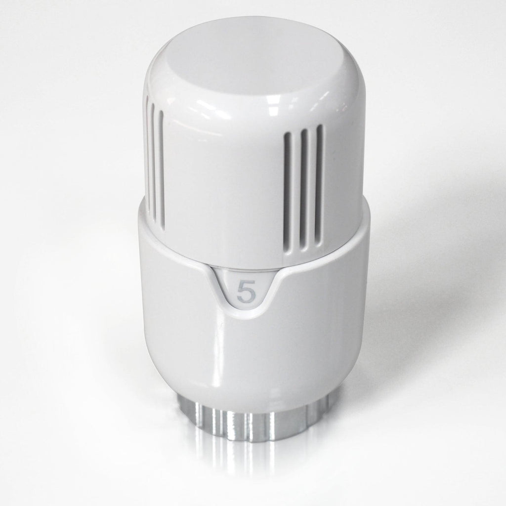 WITEN&NOCK Design Thermostatkopf M 30 x 1,5 Mit Nullstellung Heizkörperventil Universal weiß - WITEN&NOCK